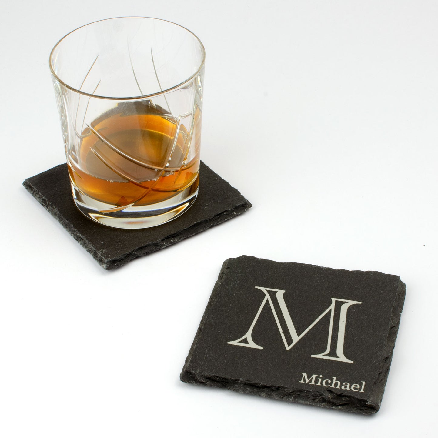 Slate Drink Coaster - Personalised Initial & Name.