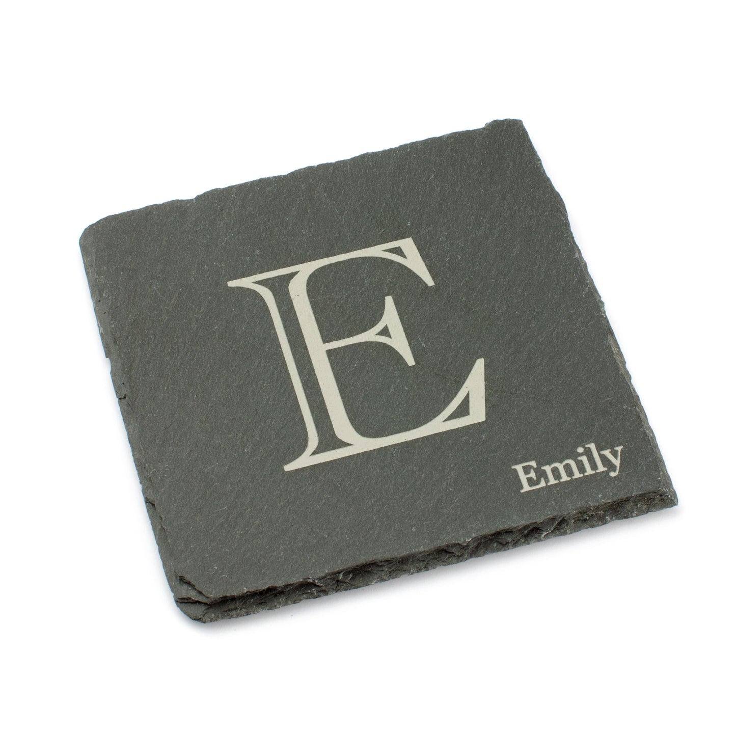 Slate Drink Coaster - Personalised Initial & Name.