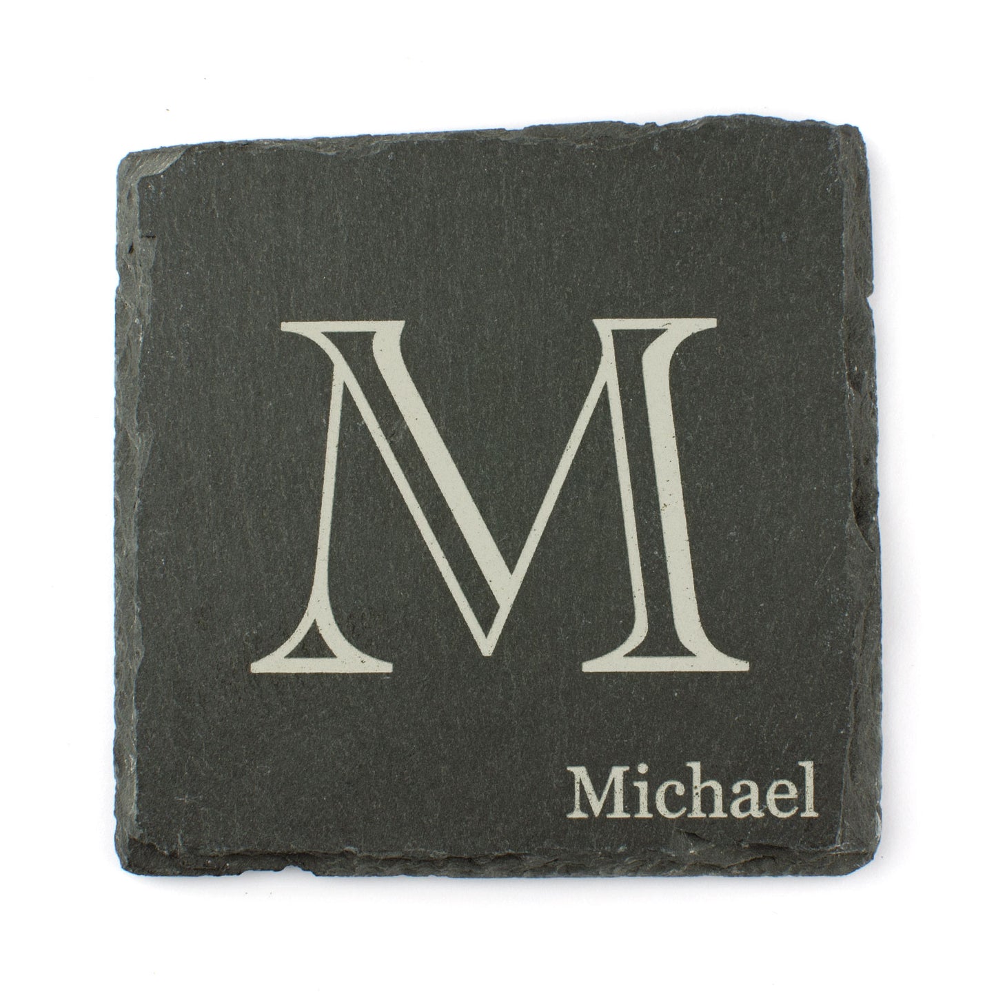 Slate Drink Coaster - Personalised Initial & Name.