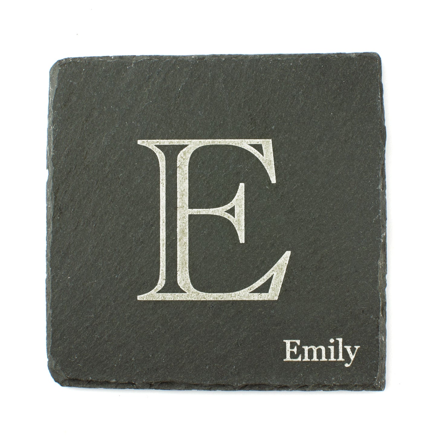 Slate Drink Coaster - Personalised Initial & Name.