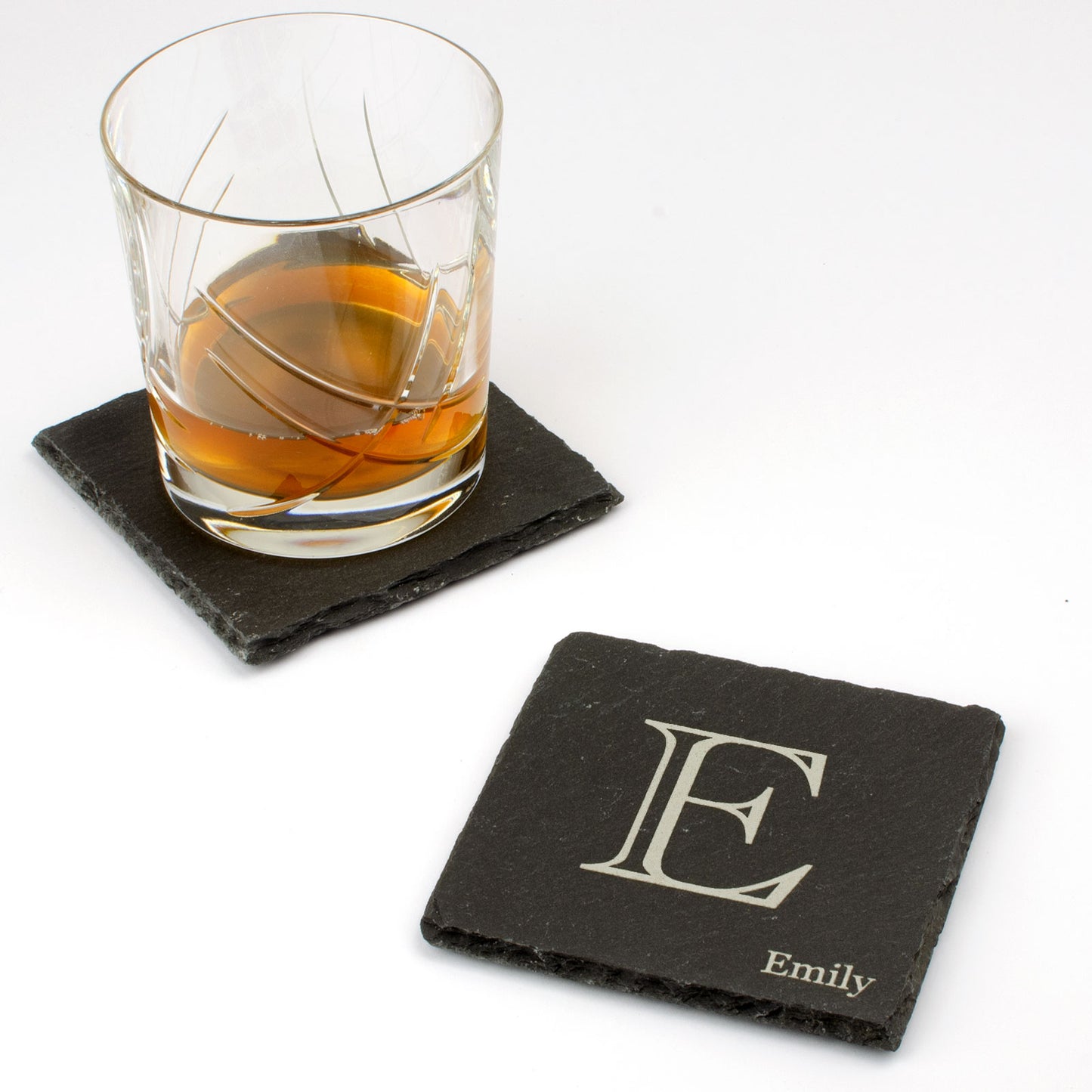 Slate Drink Coaster - Personalised Initial & Name.