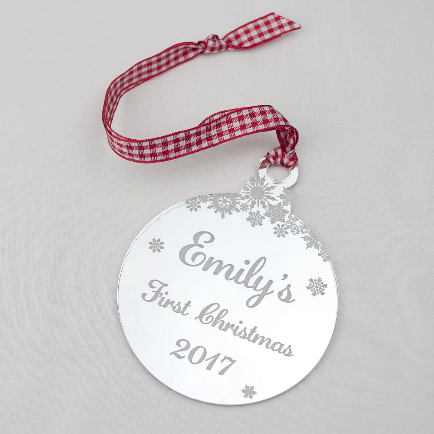 Baby's First Christmas Mirrored Bauble.