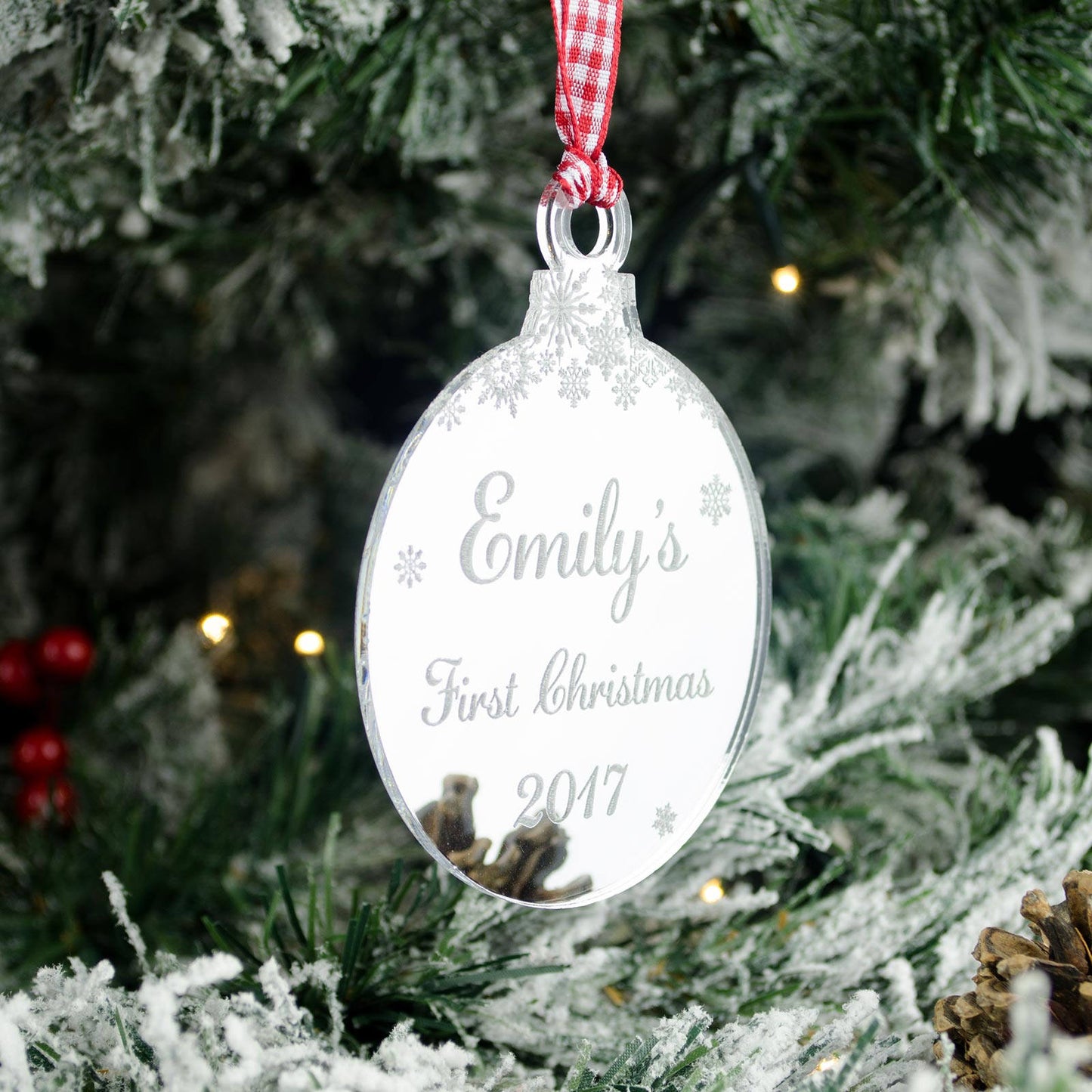 Baby's First Christmas Mirrored Bauble.