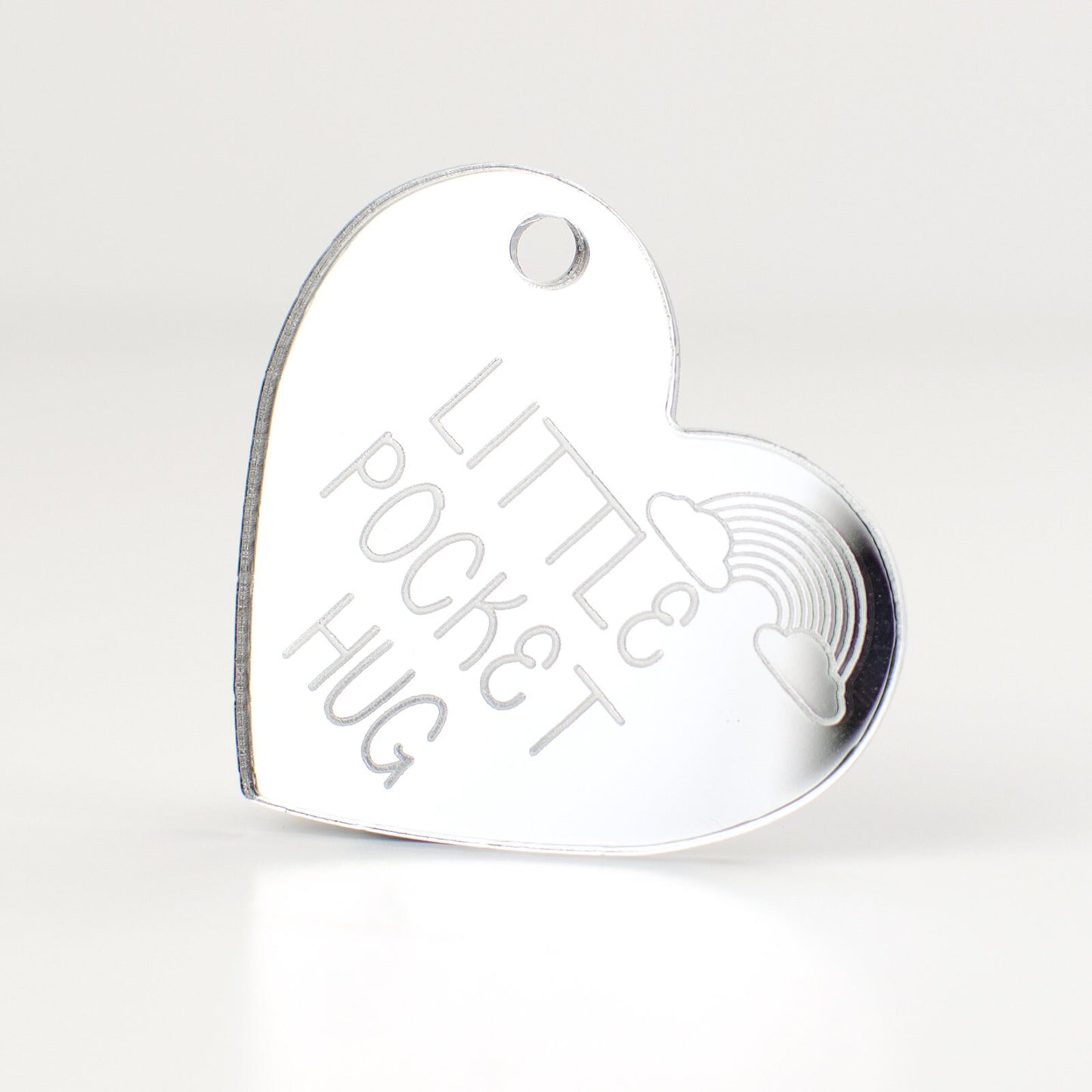 Little Pocket Hug Mirrored Heart.