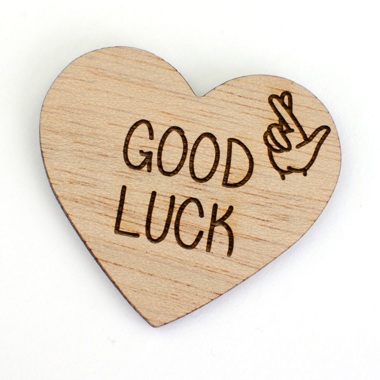 Good Luck Wooden Heart.