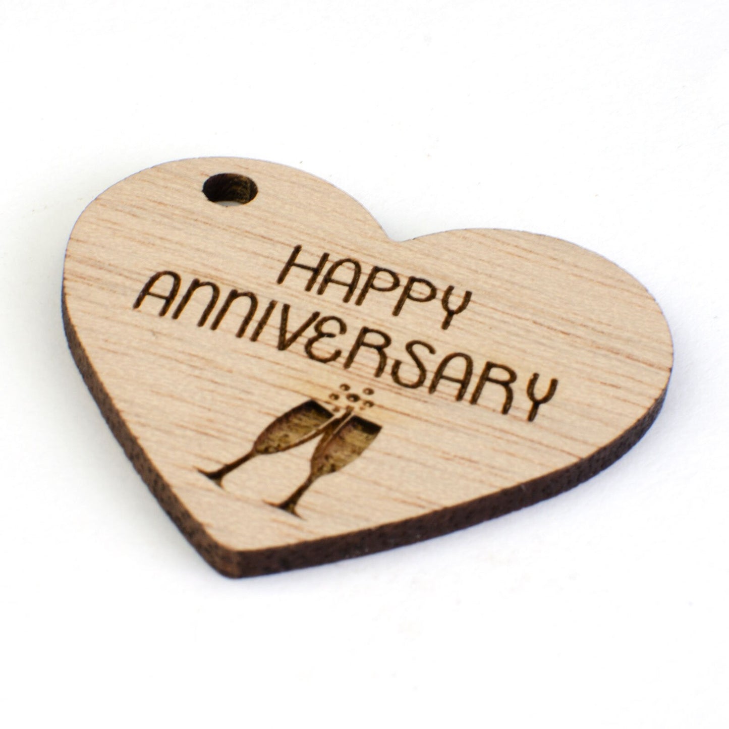 Happy Anniversary Wooden Heart.