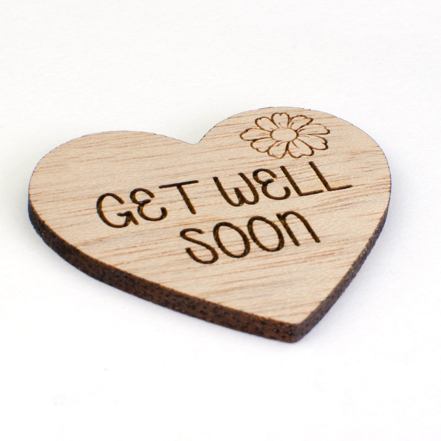 Get Well Soon Wooden Heart.