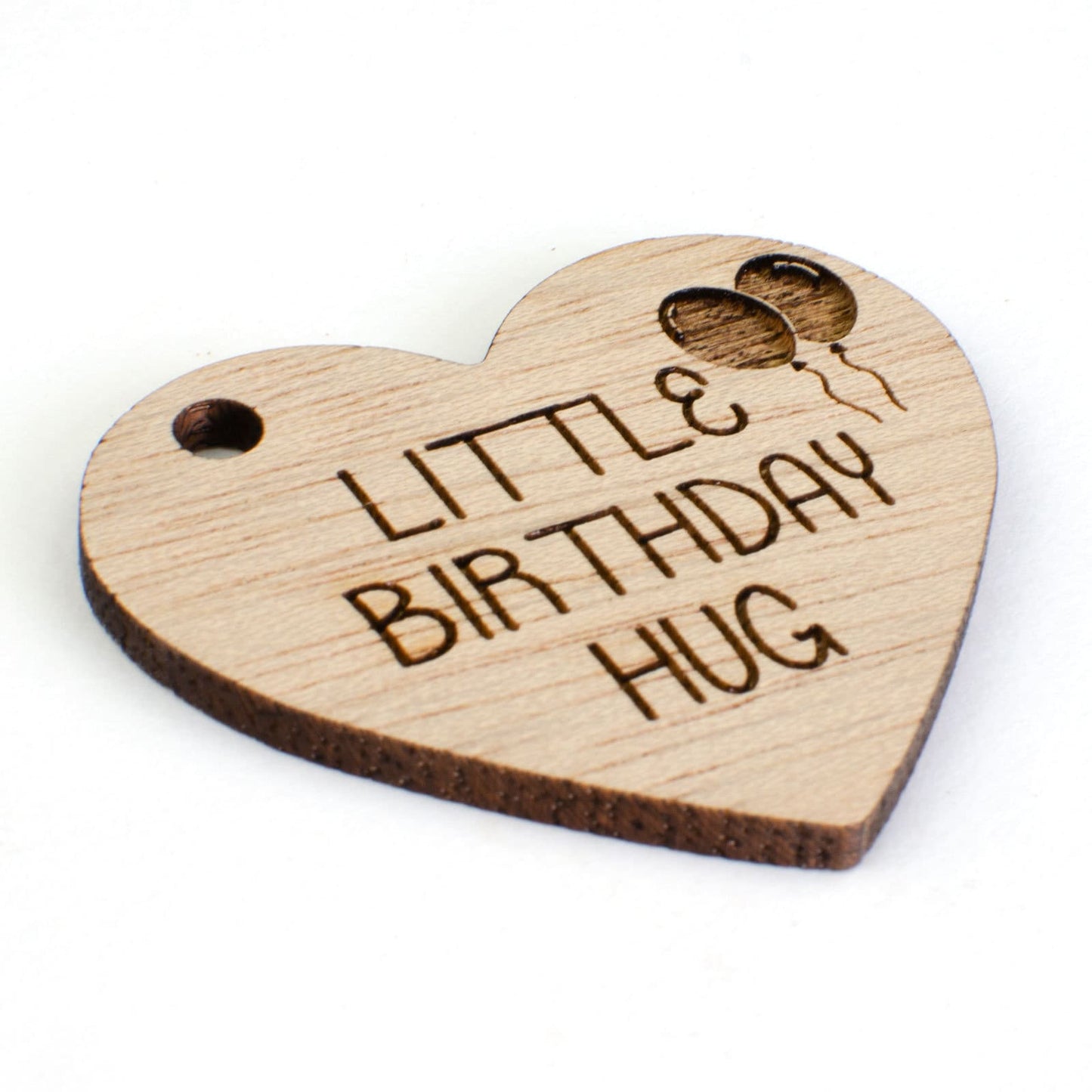 Little Birthday Hug Wooden Heart.