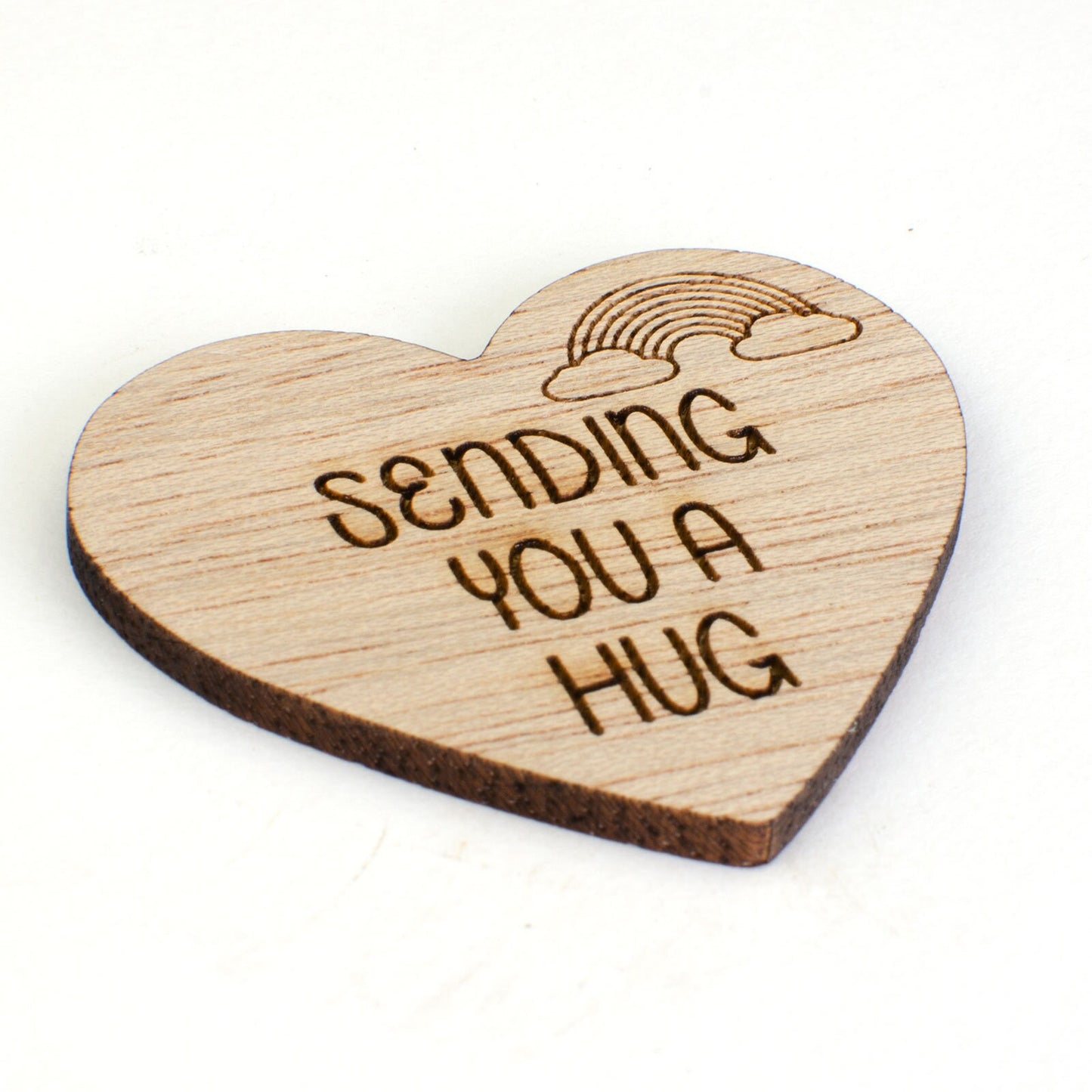 Sending You a Hug Wooden Heart.