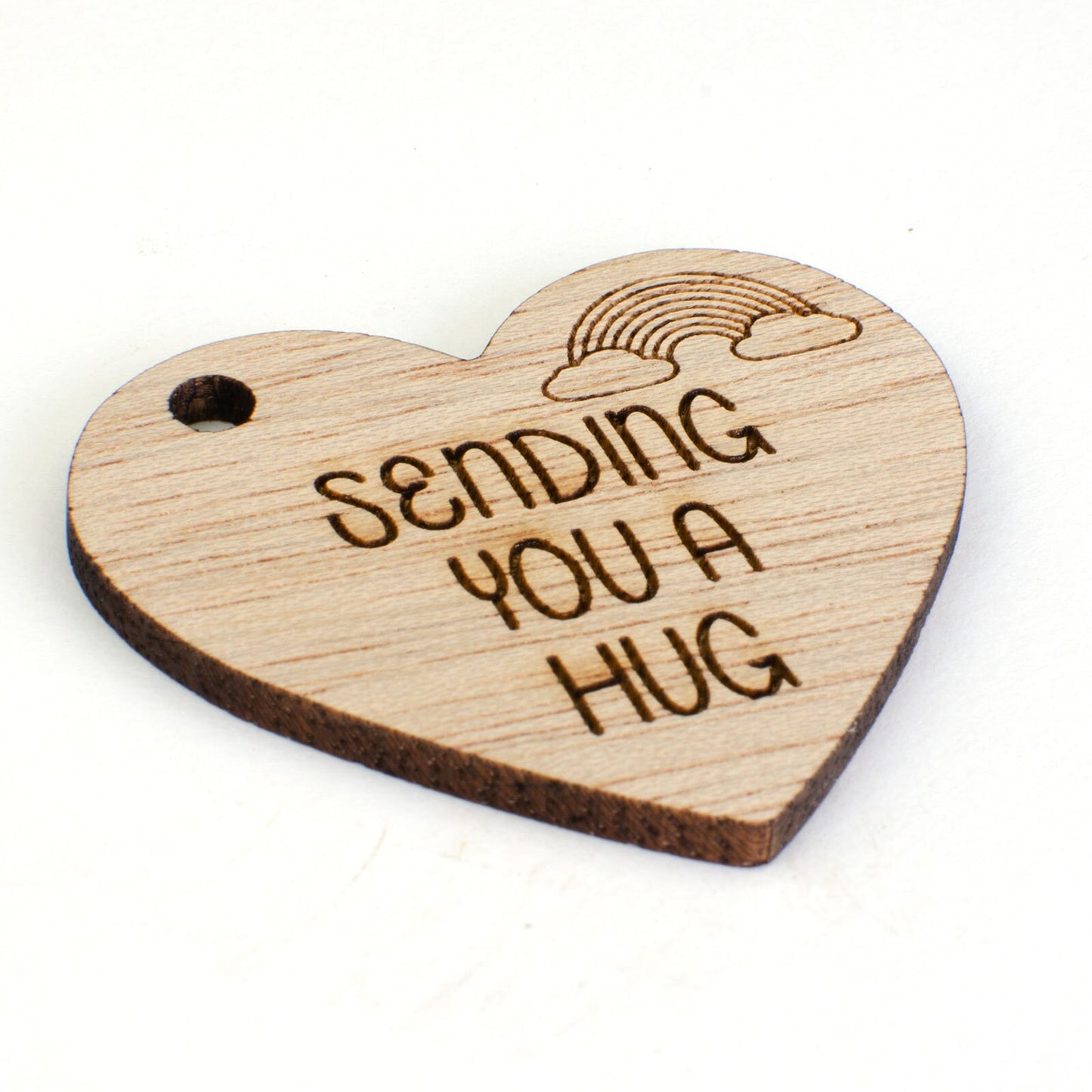 Sending You a Hug Wooden Heart.