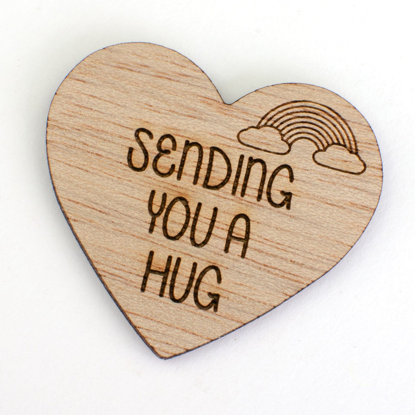 Sending You a Hug Wooden Heart.