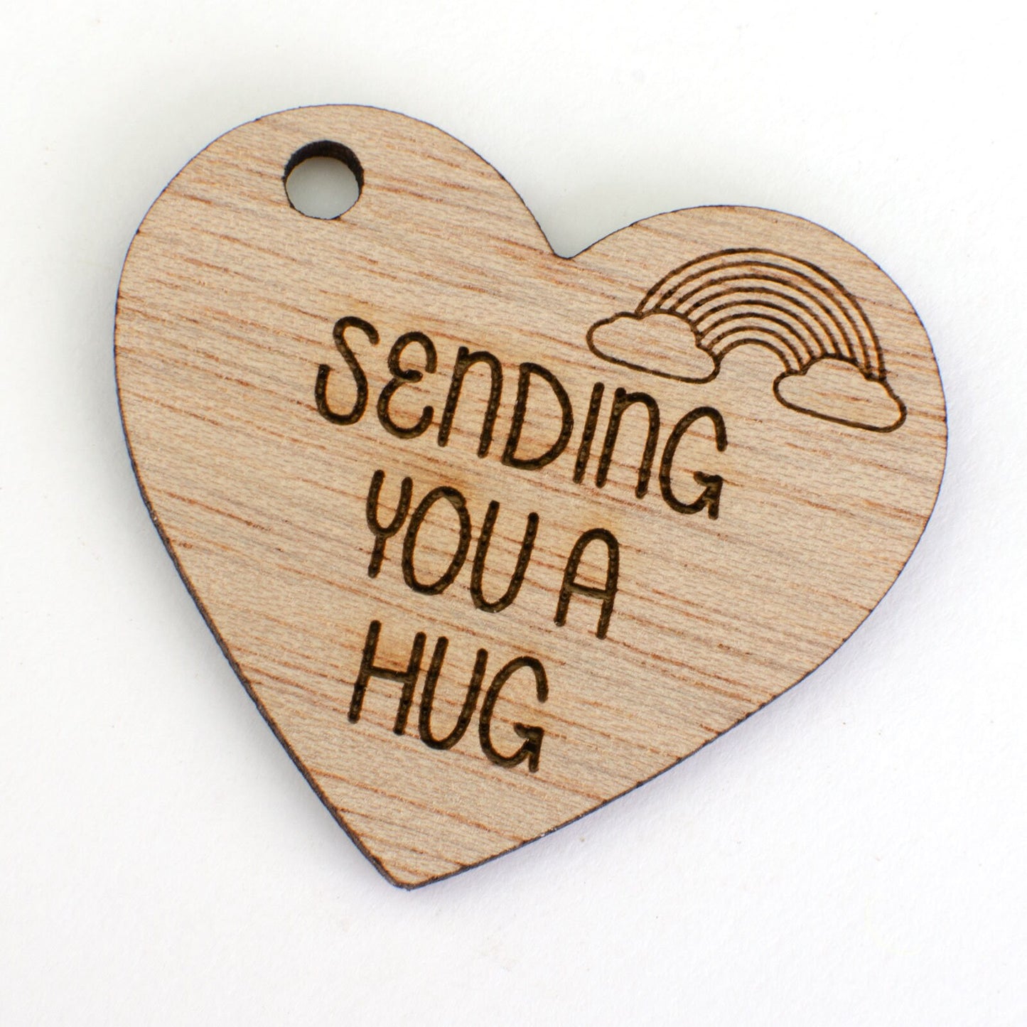 Sending You a Hug Wooden Heart.