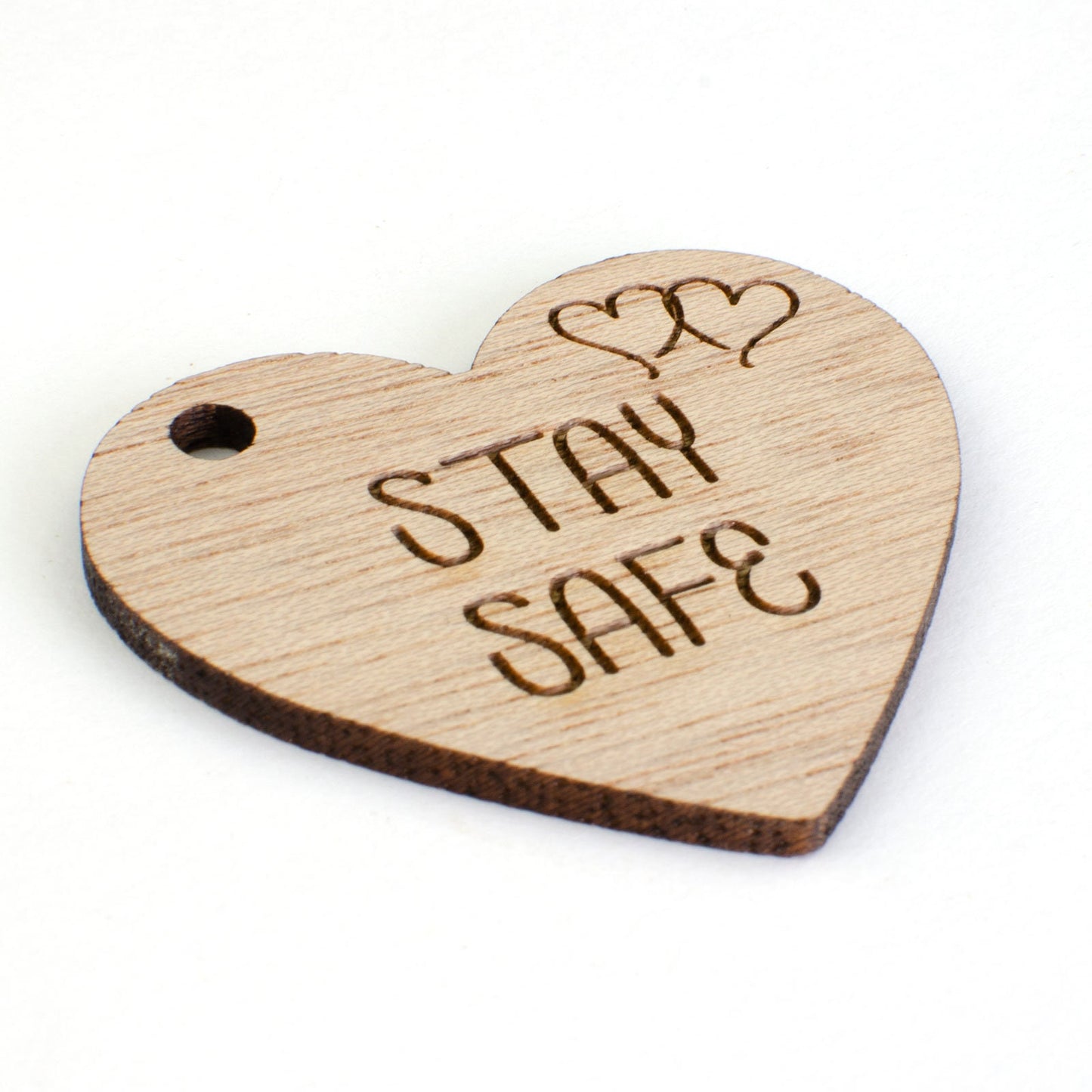 Stay Safe Wooden Heart.
