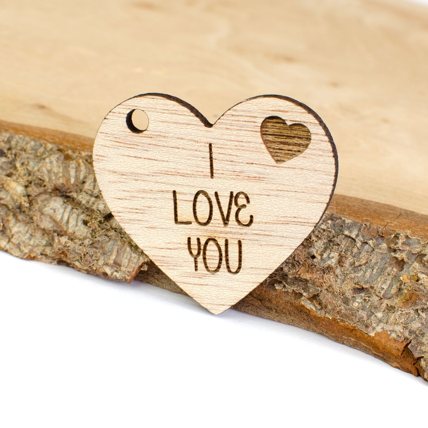 I Love You, Valentines Day Wooden Heart.