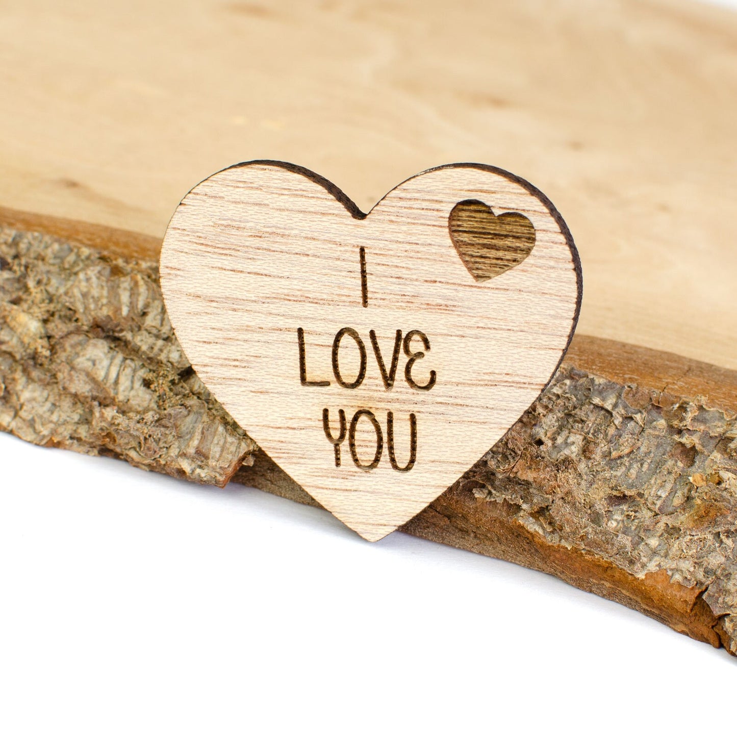 I Love You, Valentines Day Wooden Heart.
