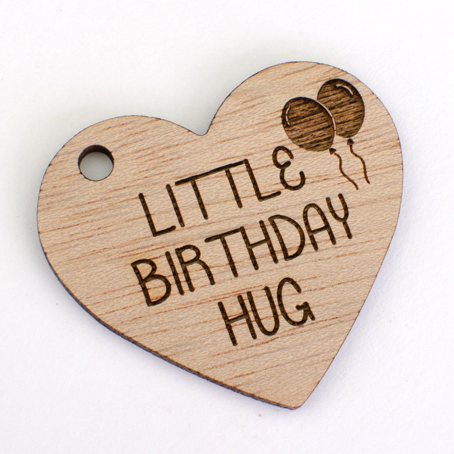 Little Birthday Hug Wooden Heart.