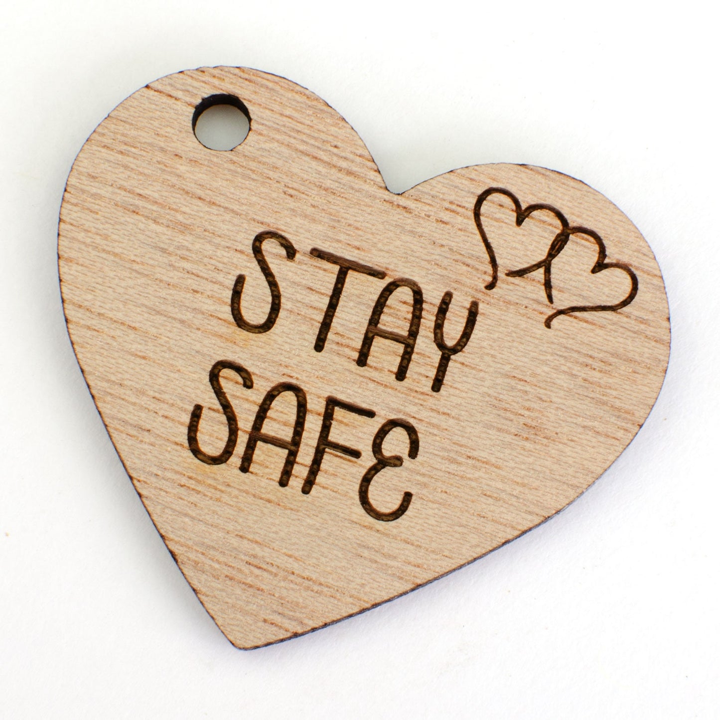 Stay Safe Wooden Heart.