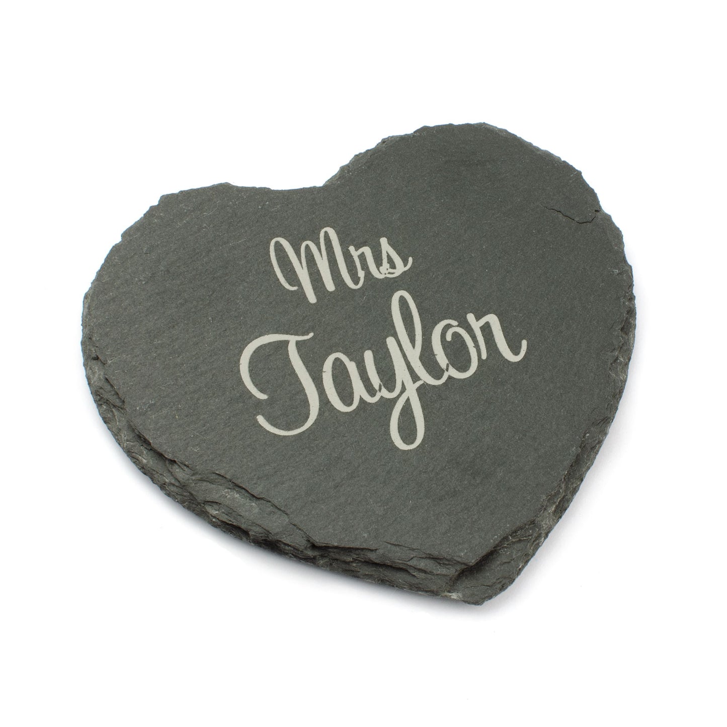 Set of 2 Personalised Mr & Mrs Slate Drink Coasters.