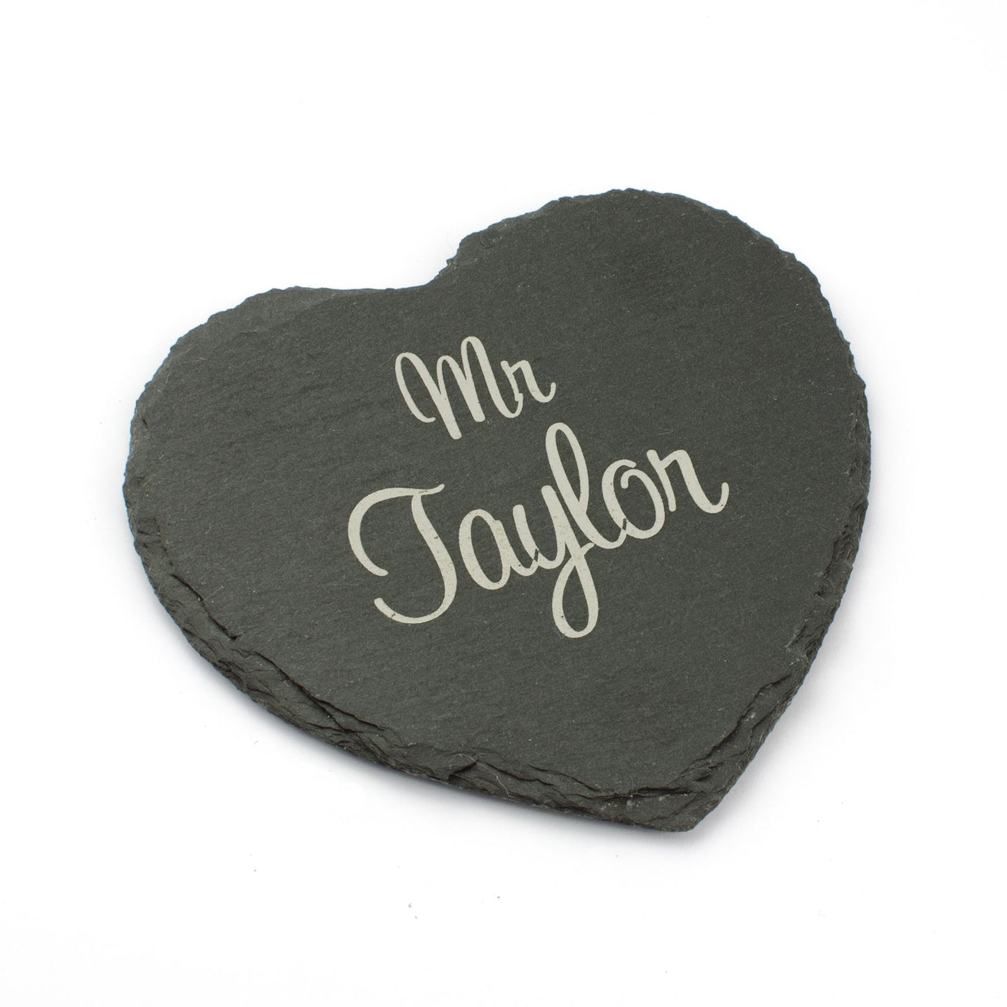 Set of 2 Personalised Mr & Mrs Slate Drink Coasters.