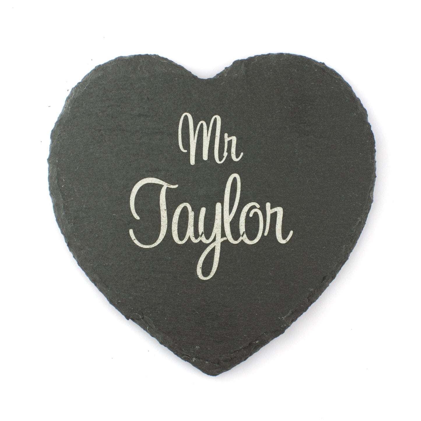 Set of 2 Personalised Mr & Mrs Slate Drink Coasters.