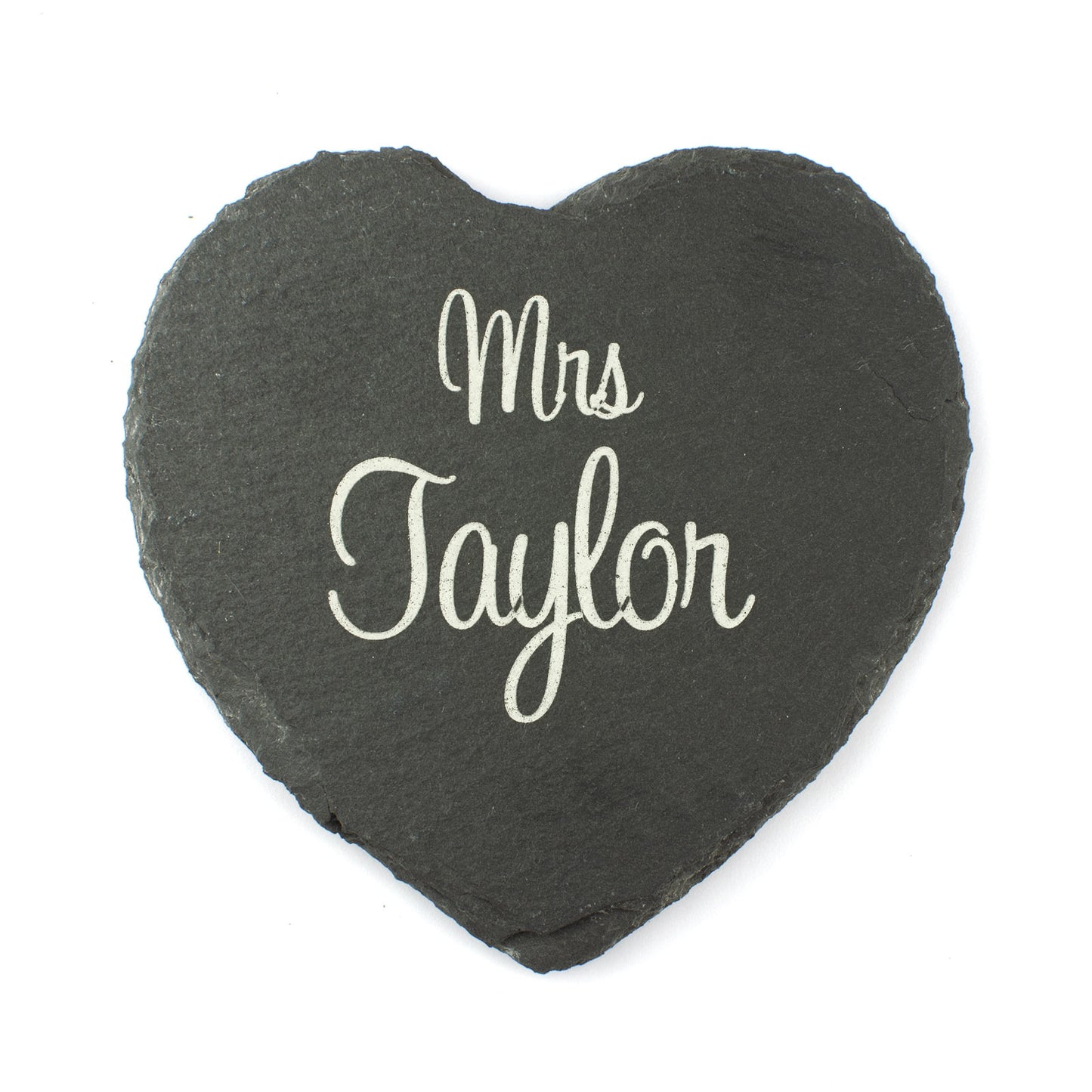 Set of 2 Personalised Mr & Mrs Slate Drink Coasters.