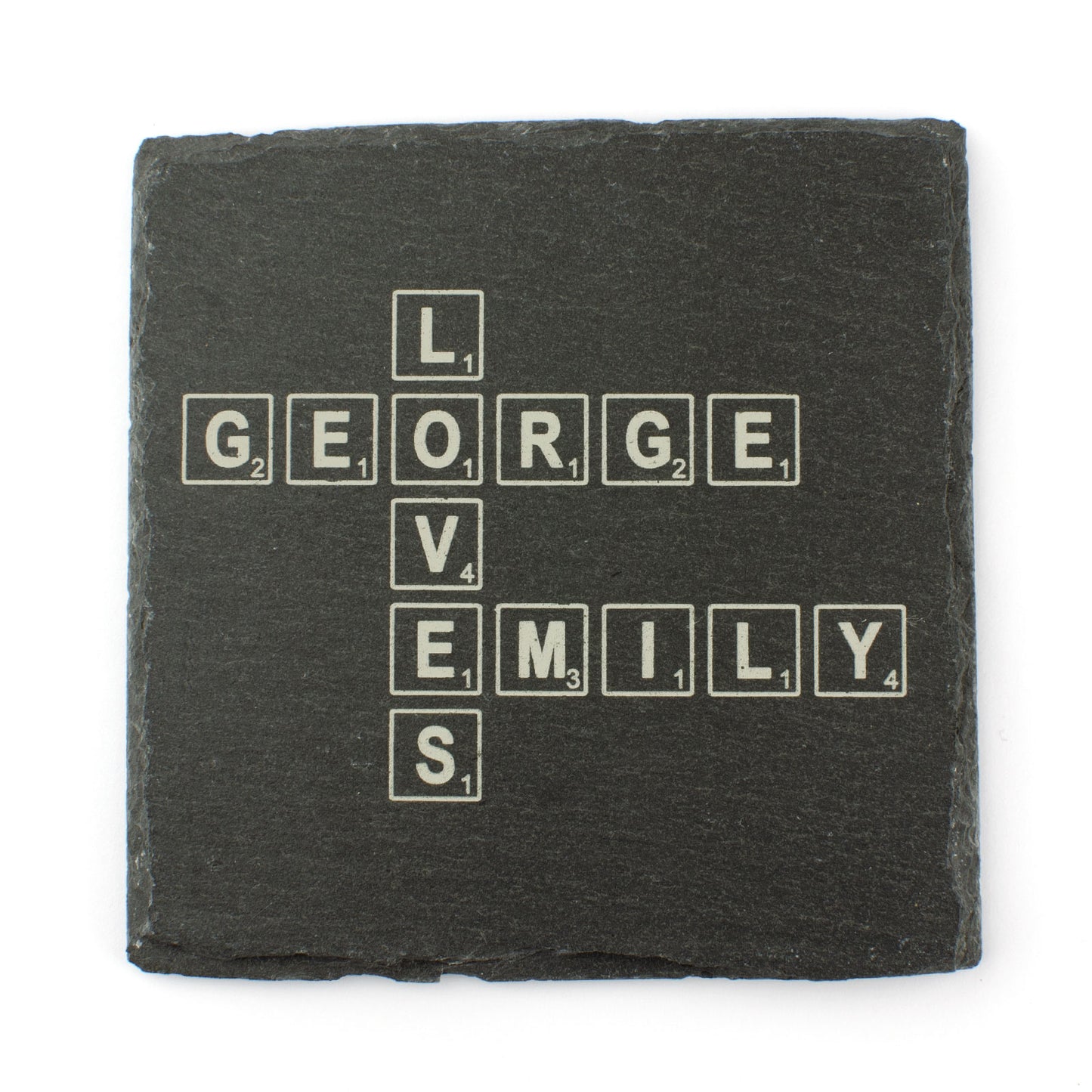 Personalised Scrabble Drink Coaster.