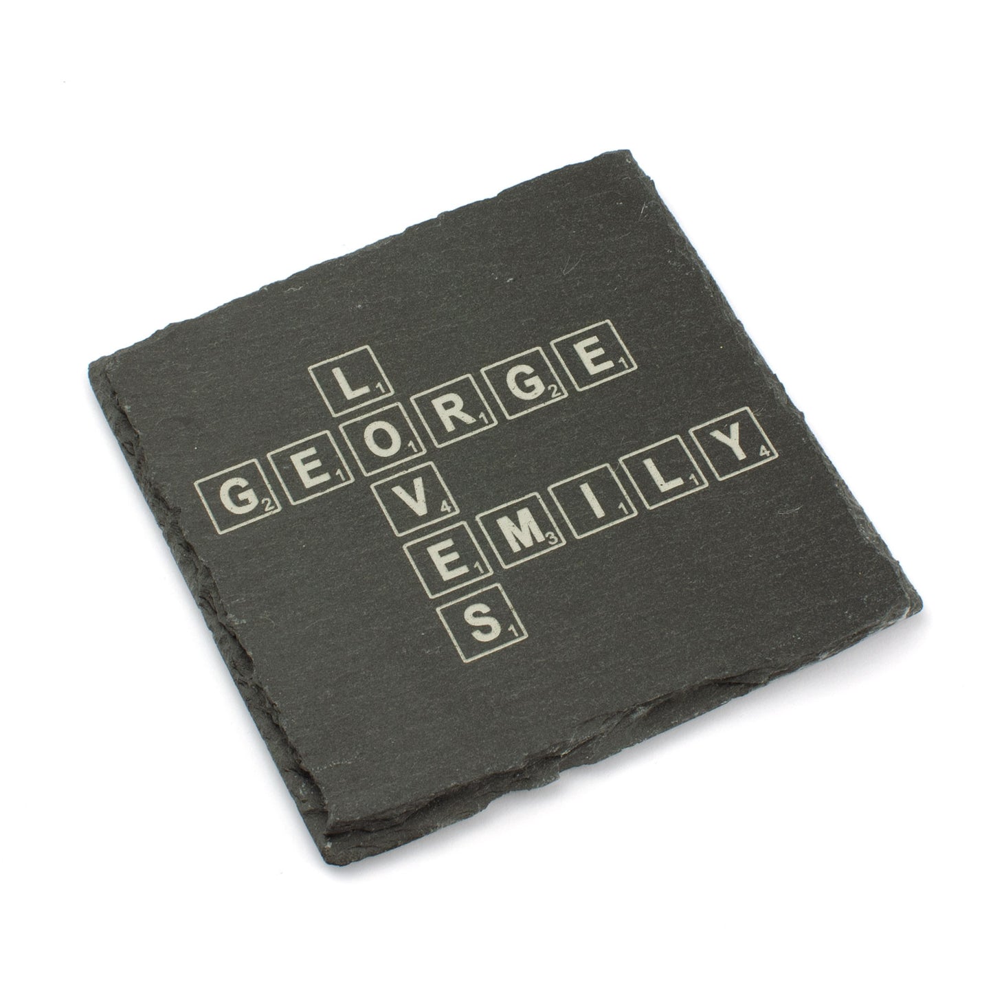 Personalised Scrabble Drink Coaster.