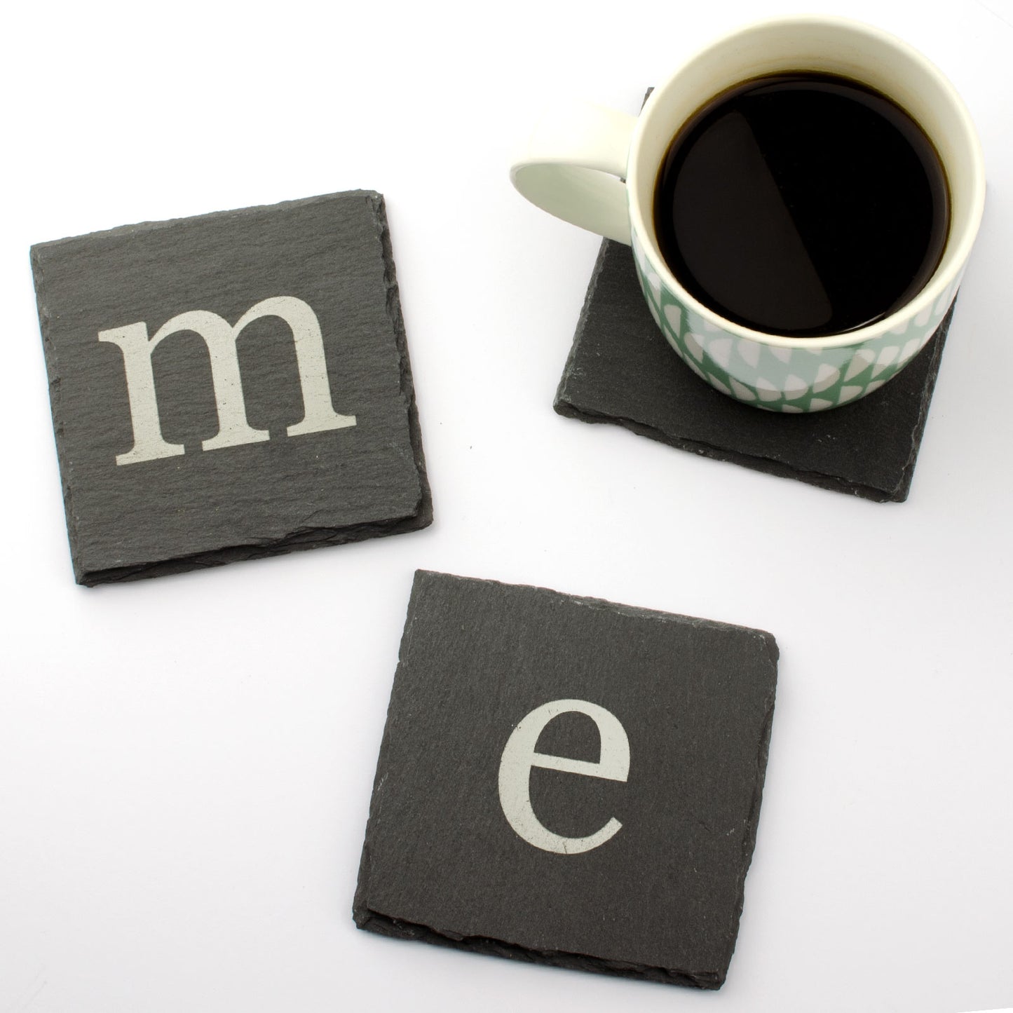 Personalised Slate Drink Coaster - Lower Case Initial.