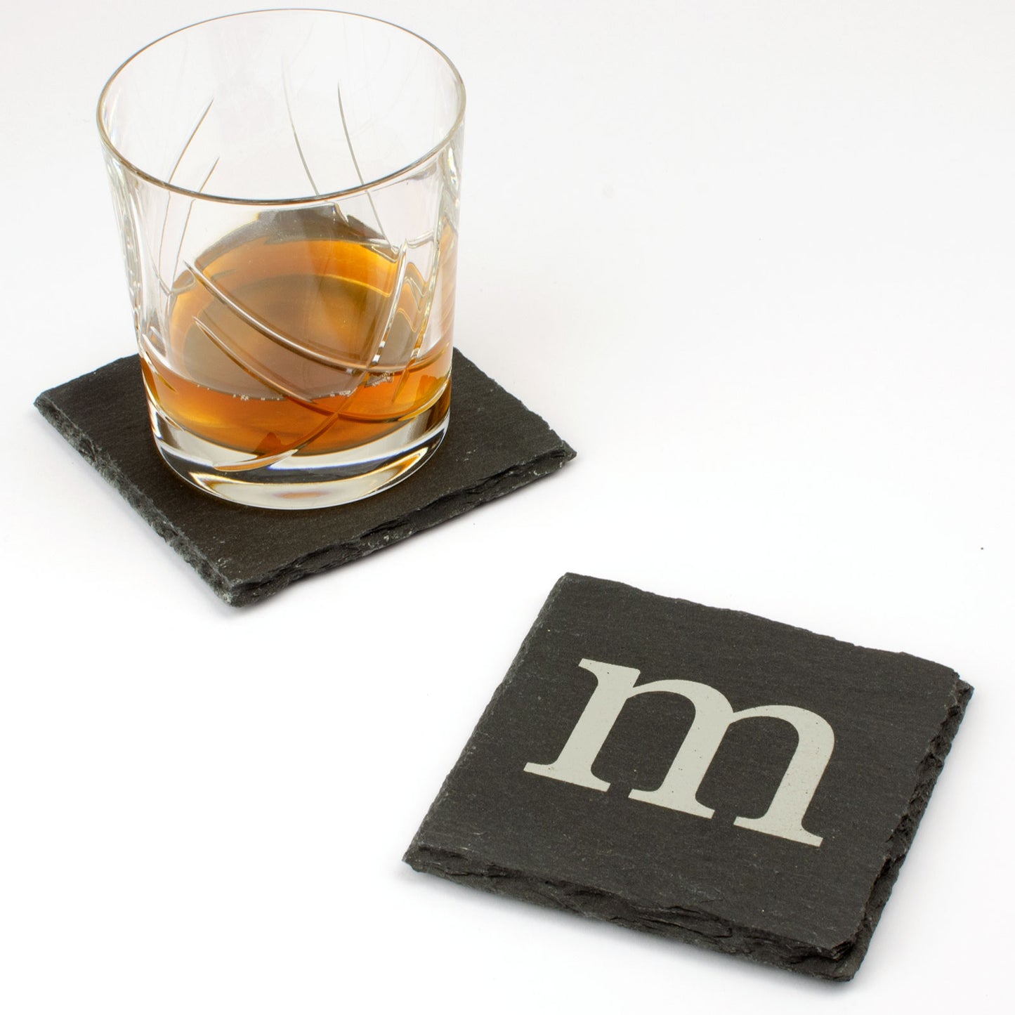 Personalised Slate Drink Coaster - Lower Case Initial.