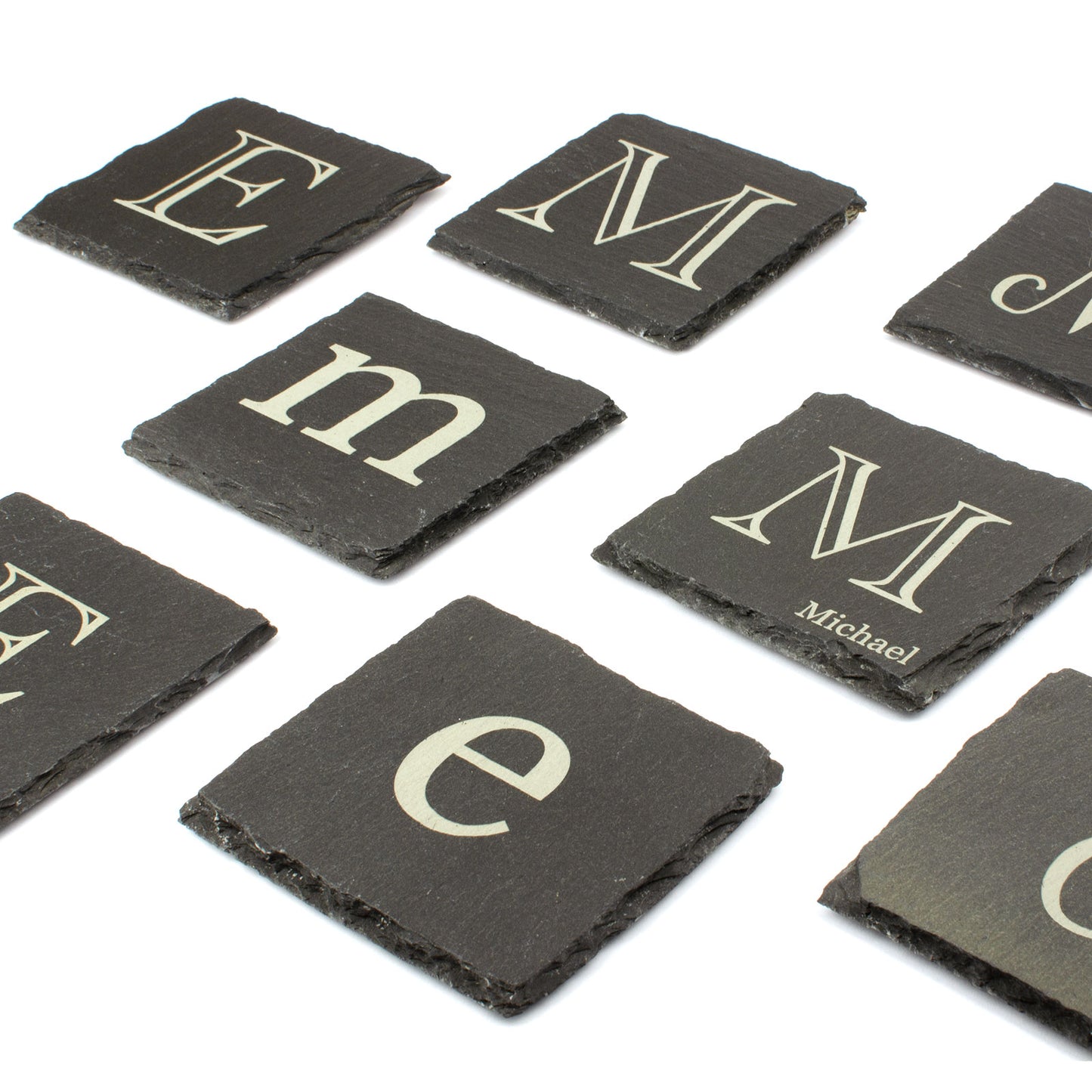 Personalised Slate Drink Coaster - Lower Case Initial.