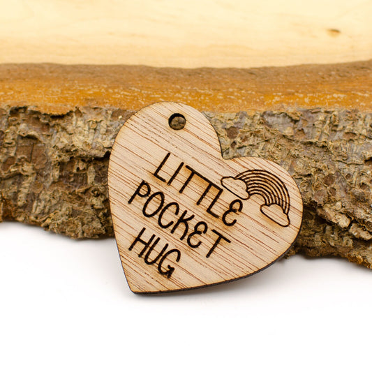 Little Pocket Hug Wooden Heart.