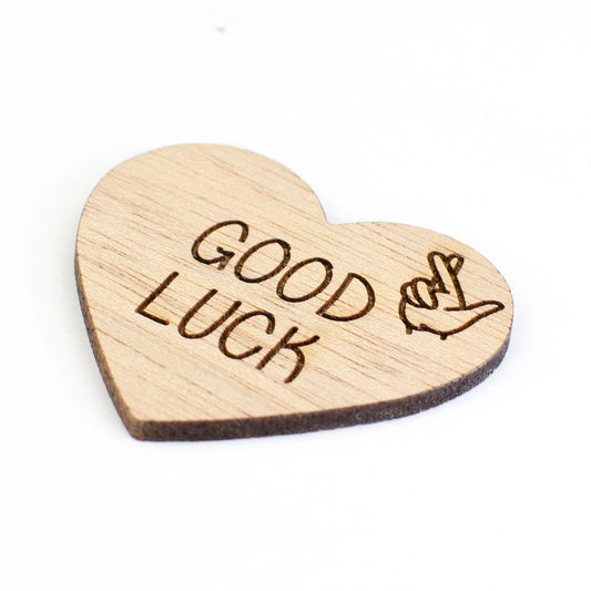 Good Luck Wooden Heart.