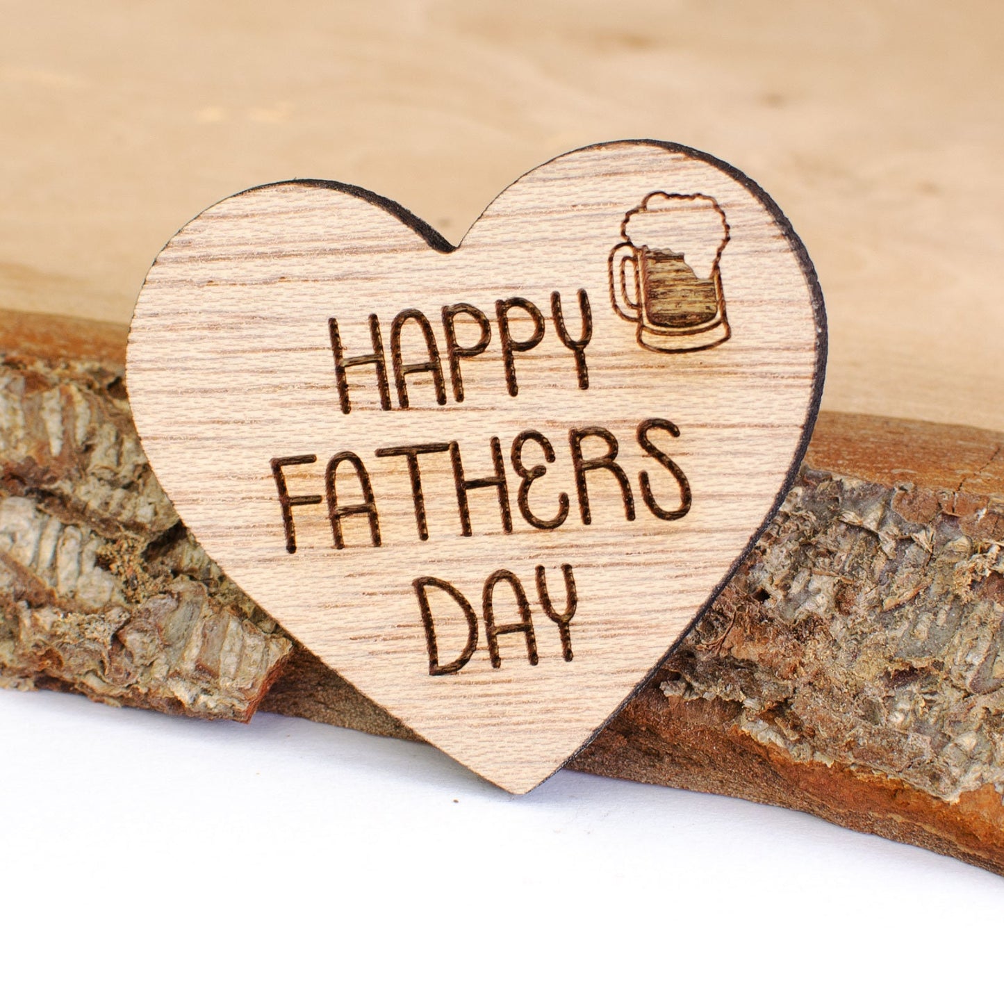 Happy Fathers Day Wooden Heart..