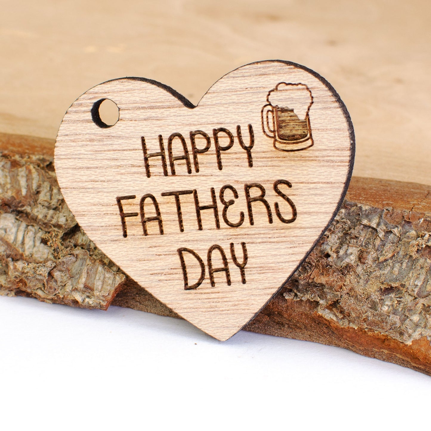 Happy Fathers Day Wooden Heart..