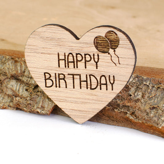 Happy Birthday Wooden Heart.