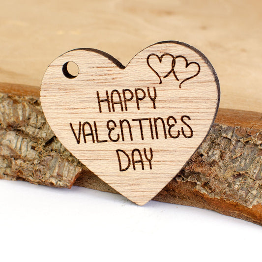 Happy Valentines Day Wooden Heart.