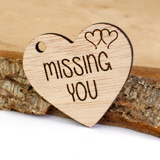 Missing You Wooden Heart.